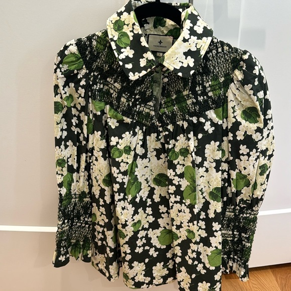 Tuckernuck Tops - Tuckernuck Noir Hydrangea Blooms Haskell Blouse